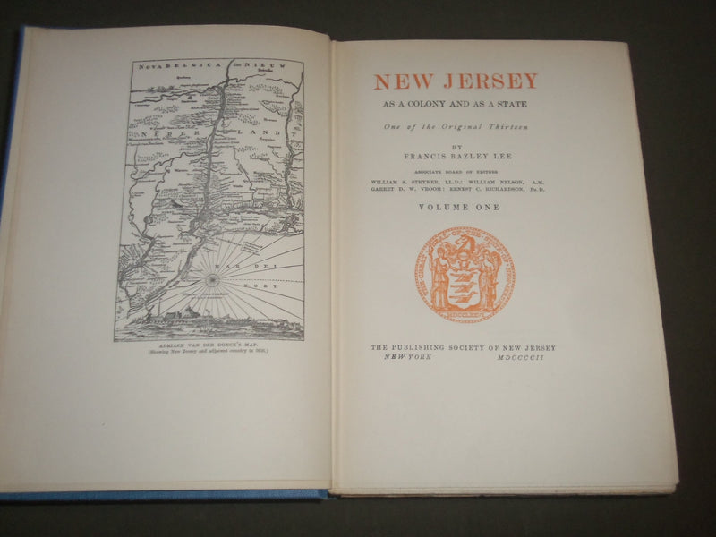 1902 NEW JERSEY AS A COLONY AND AS A STATE BY FRANCIS BAZLEY 4 VOLUMES - R 785
