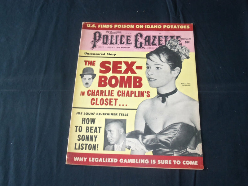 1964 FEBRUARY THE NATIONAL POLICE GAZETTE MAGAZINE - GERALDINE CHAPLIN - B 5723
