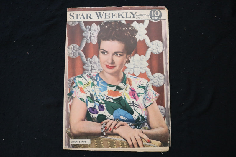 1946 NOVEMBER 16 STAR WEEKLY MAGAZINE - JOAN BENNETT COVER - E 26125