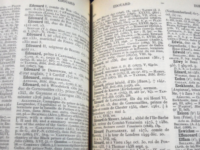 1905 & 1907 REPERTOIRE DES SOURCES HISTORIQUES DU MOYEN AGE LOT OF 2 - KD 2243