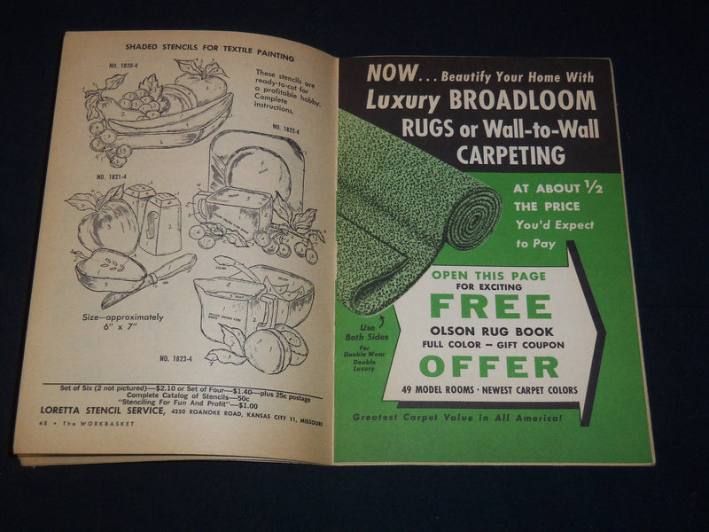1959-1960 THE WORKBASKET MAGAZINE LOT OF 8 ISSUES - NICE ADS - K 2082