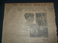 1907 MARCH 17 THE BOSTON HERALD - EXPLOSION DESTROYS UPTON SINCLAIR HOME - BH 12