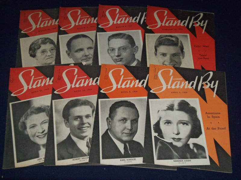 1938 STANDBY! PRAIRIE FARMER'S RADIO WEEKLY LOT OF 25 - GREAT COVERS - O 2347