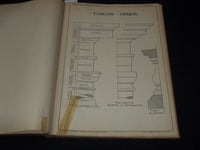 1908 DRAWINGS OF FIVE ORDERS OF ARCHIECTURE VOLUME BY JAMES TURNER BALL - Z 235
