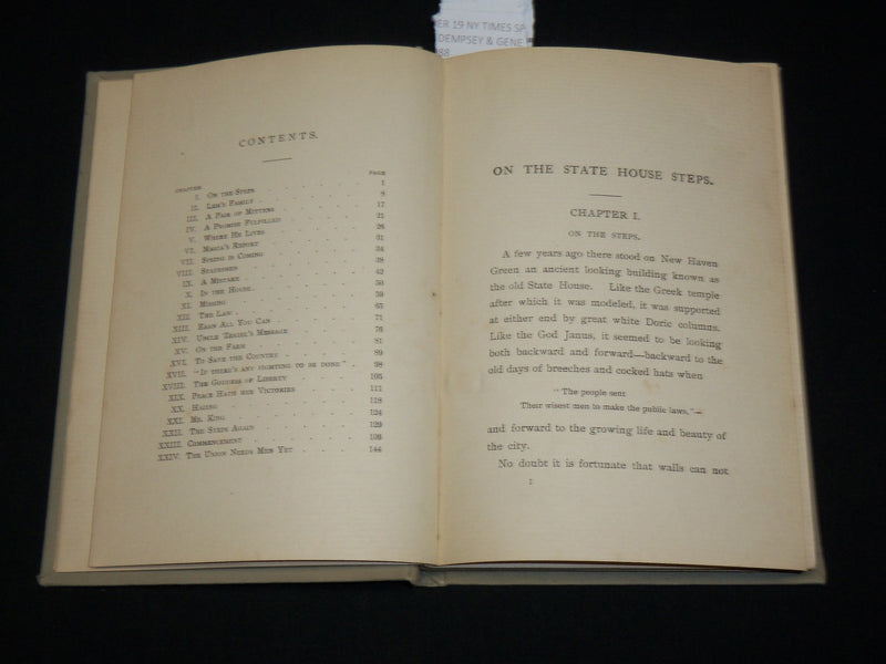 1896 ON THE STATE HOUSE STEPS HARDCOVER BOOK BY MARY REDFIELD POTTER - KD 6385
