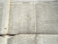 1837-1838 BOSTON MERCANTILE JOURNAL NEWSPAPER LOT OF 2 - NP 614A