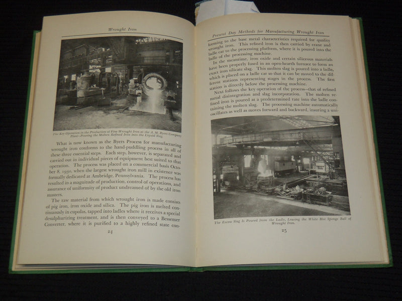 1951 WROUGHT IRON MANUFACTURE BOOK BY JAMES ASTON & STORY - 1ST PRINT - KD 9504