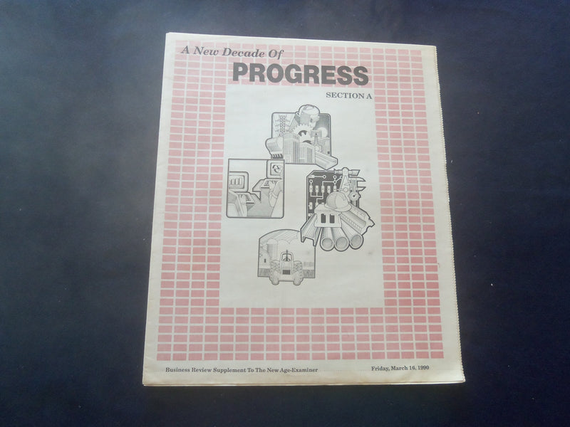 1990 MAR 16 NEW AGE-EXAMINER SUPPL. -TUNKHANNOCK,PA-DECADE OF PROGRESS-NP 6187