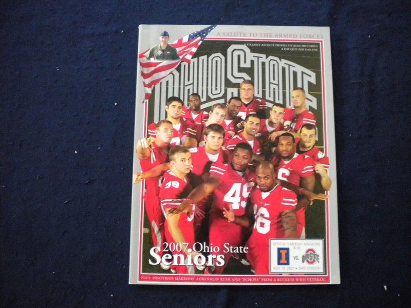 2007 NOV 10 FOOTBALL PROGRAM - OHIO STATE UNIV VS ILLINOIS STATE UNIV - SP 3625C