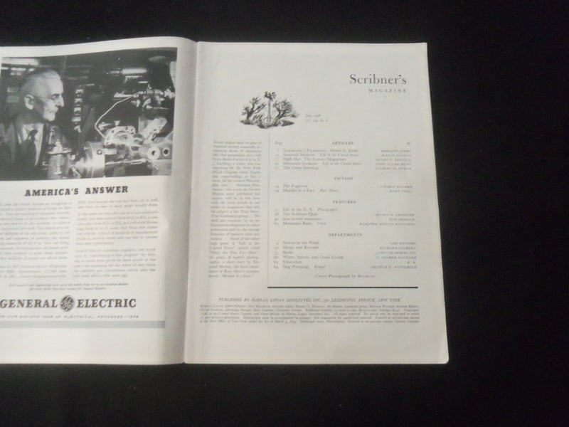 1938 JUNE SCRIBNER'S MAGAZINE - 20TH CENTURY ENGINEER - MORRIS L. ERNST- B 1181E