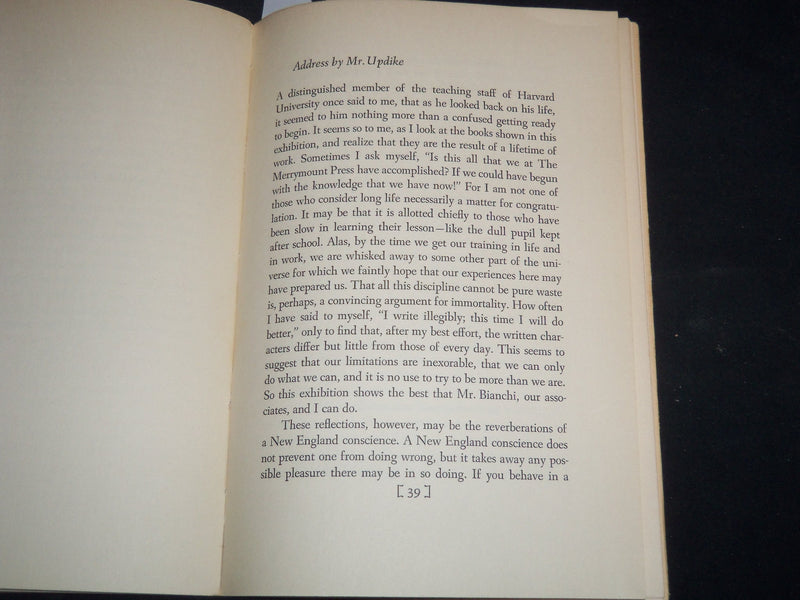 1940 DANIEL BERKELEY UPDIKE AND THE MERRYMOUNT PRESS BOOK - J 9204