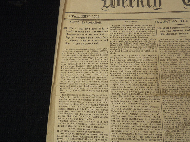 1877 JAN 24 WEEKLY COMMERCIAL ADVERTISER - COUNTING THE VOTE ELECTION - NP 8963