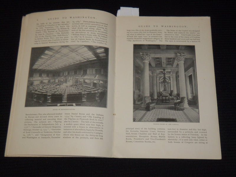 1901 BALTIMORE & OHIO RAILROAD GUIDE TO WASHINGTON SOFTCOVER GUIDE - K 42