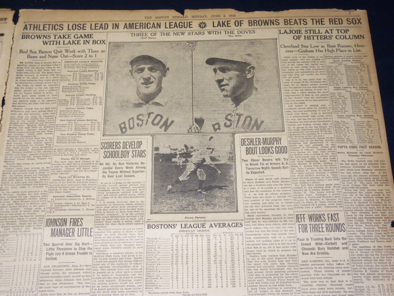 1910 JUNE 6 THE BOSTON HERALD - O. HENRY'S CAREER AT SUDDEN END - BH 330