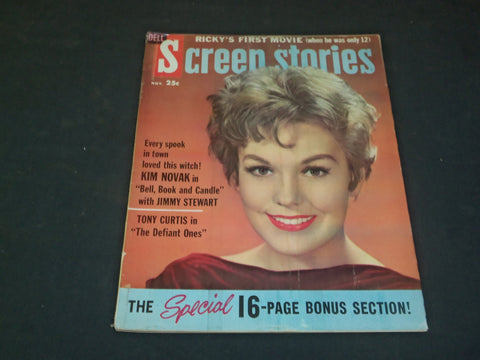 1958 NOVEMBER SCREEN STORIES MAGAZINE - KIM NOVAK - SP 8170