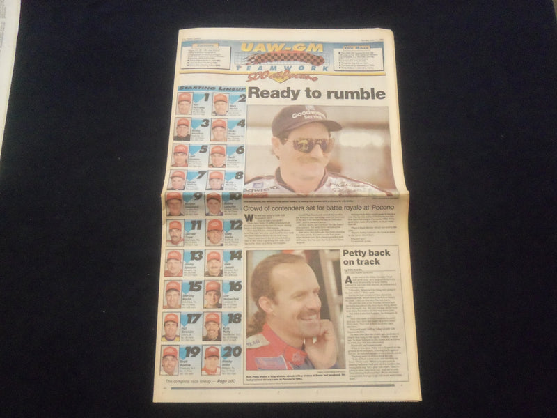 1995 JUNE 11 THE TIMES LEADER NEWSPAPER SECTION -WILKES-BARRE-EARNHARDT- NP 6100