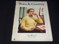 1934 MAY 1 TOWN & COUNTRY MAGAZINE - EDNA REINDEL FRONT COVER - E 2502