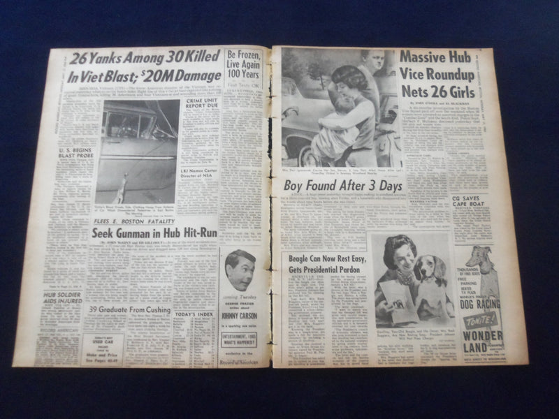 1965 MAY 17 BOSTON RECORD AMERICAN NEWSPAPER-HUNT GUMAN IN HIT-RUN DEATH-NP 6292