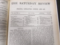 1893 SATURDAY REVIEW 2 BOUND VOLUMES - COMPLETE YR- PUBLISHED IN LONDON - R 1114