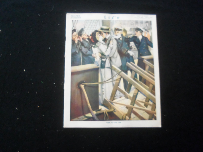 1914 MARCH 5 LIFE MAGAZINE - PROPER NUMBER - TIME TO CAST OFF - L 758W