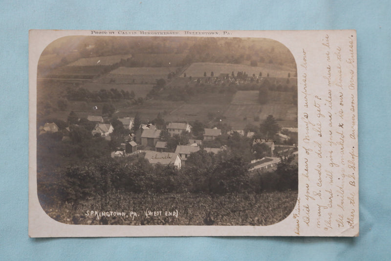 1907 SPRINGTOWN (WEST END) PENNSYLVANIA - REAL POSTCARD - K 2572