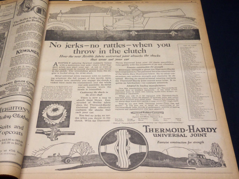 1920 MAY 10 NEW YORK TIMES NEWSPAPER - 6,000 SOCIALISTS CHEER DEBS - NT 8672
