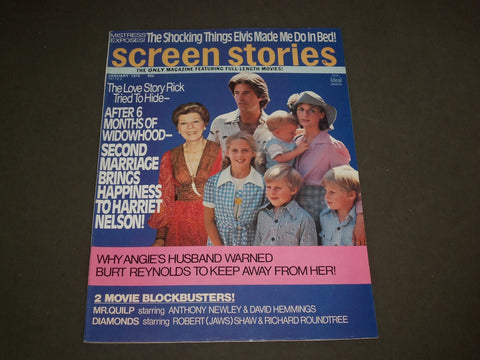 1976 JANUARY SCREEN STORIES MOVIE MAGAZINE - GREAT COVER - M 195