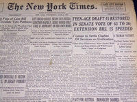 1946 JUNE 5 NEW YORK TIMES - TEEN-AGE DRAFT RESTORED - NT 2974