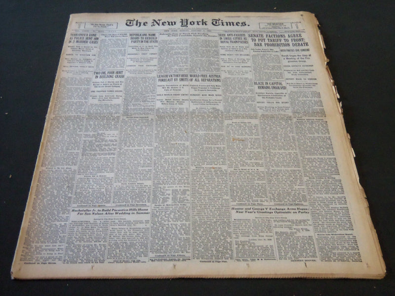 1930 JANUARY 5 NEW YORK TIMES - TERRANOVA GAVE AS POLICE HUNT HIM - NT 5698