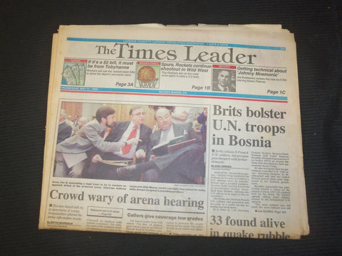 1995 MAY 31 WILKES-BARRE TIMES LEADER - BRITS BOLSTER TROOPS IN BOSNIA - NP 7584