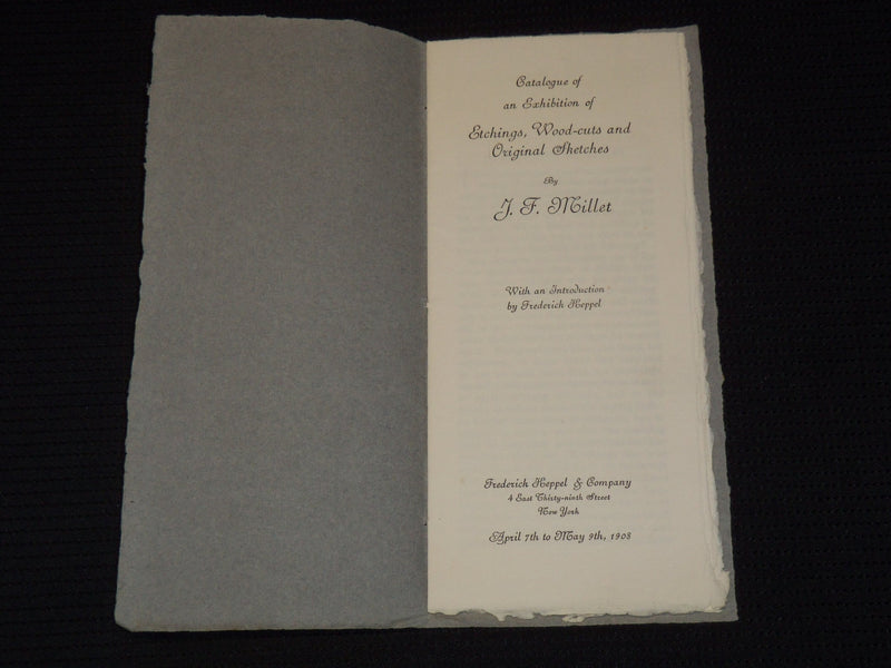 1908 CATALOGUE OF ETCHINGS WOODCUTS BY J. F. MILLET - J 7965