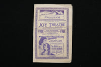 1940'S JOY THEARE PROGRAM - LOT OF 4 - BELZONI, MISSISSIPPI - K 2816