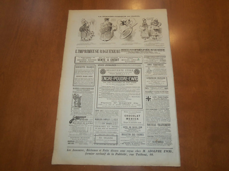 1875 JAN 31 L'ECLIPSE NEWSPAPER - NO. 327 - CARNAVAL DE 1875 - FRENCH - FR 3779