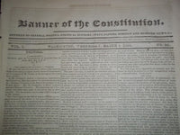 1830 MAR BANNER OF THE CONSTITUTION NEWSPAPER LOT OF 2- VOL I - JACKSON- NP 1498