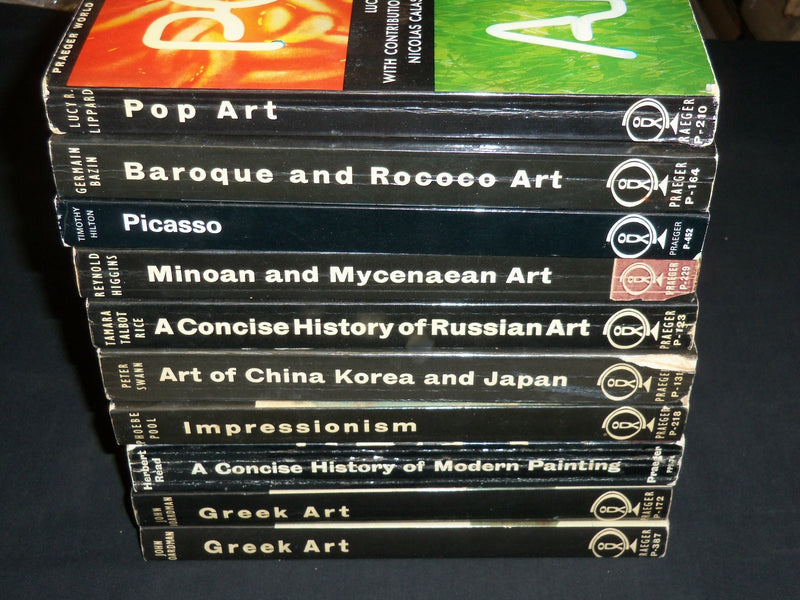 1963-1975 PRAEGER WORLD OF ART SOFTCOVER BOOK LOT OF 10 - KD 3409Q