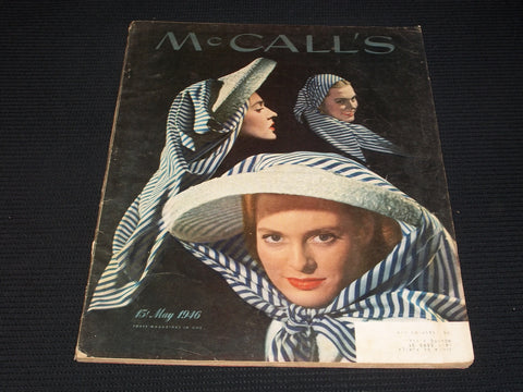 1946 MAY MCCALL'S MAGAZINE - NICE COLOR COVERS & ADS - E 1078