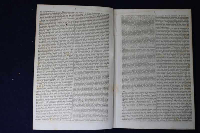 1844 SPEECH OF MR. COLQUITT OF GEORGIA SOFTCOVER BOOKLET - K 1406