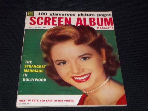 1955 APRIL SCREEN ALBUM MAGAZINE - DEBBIE REYNOLDS FRONT COVER - E 16515