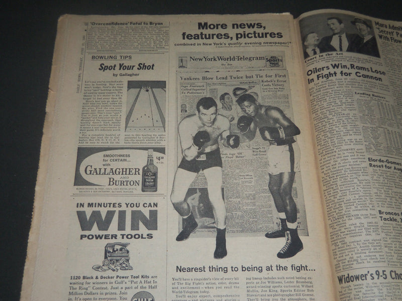1960 JUNE 21 NEW YORK DAILY NEWS - PATTERSON CHAMP BY KO - NP 2417