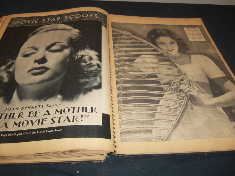 1930'S-1940'S HOLLYWOOD MOVIE STARS SCRAPBOOK - GABLE - COOPER - 33A