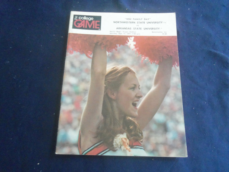 1977 SEP 17 COLLEGE GAME PROGRAM-NW STATE UNIV VS ARKANSAS STATE UNIV - ST 6044D