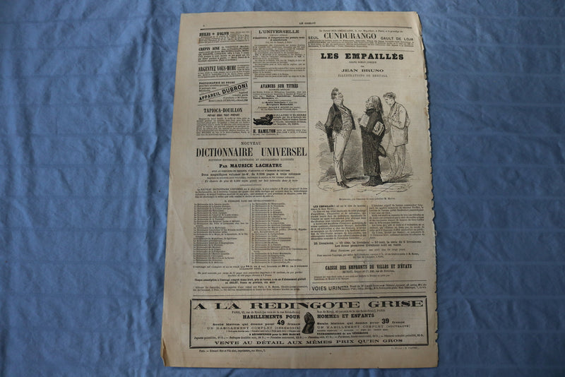 1872 MARCH 24 LE GRELOT NEWSPAPER - ACUTALITE-ALFRED LE PETIT - FRENCH - NP 8581