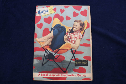 1955 FEBRUARY 13 NY MIRROR MAGAZINE - ANN BAKER COVER - E 22555