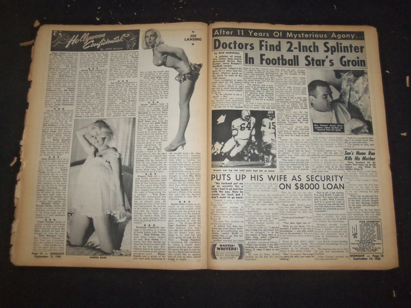 1965 SEP 13 MIDNIGHT NEWSPAPER-DAUGHTER TEACHES MOTHER TO BE PROSTITUTE- NP 7349