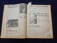 1965 NOVEMBER 10 BOSTON RECORD AMERICAN NEWSPAPER-BLACKOUT IN NORTHEAST- NP 6251