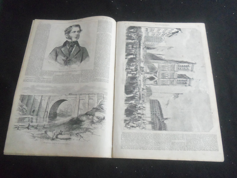 1853 OCTOBER 22 ILLUSTRATED NEWS MAGAZINE -BATTLE OF CENTAURS SCULPTURE -B 5531U