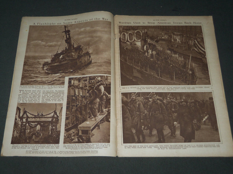 1919 JAN 23 MID-WEEK PICTORIAL MAGAZINE SECTION -WHERE FIGHTING STOPPED- NP 2859