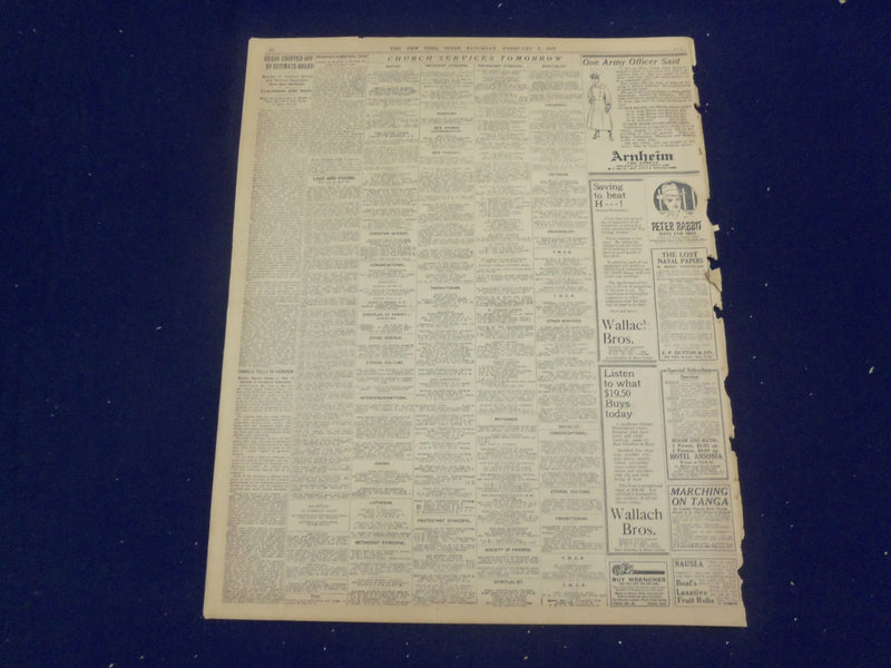 1918 FEBRUARY 2 NEW YORK TIMES - ARMY THREAT TO CRUSH BERLIN STRIKE - NT 8228