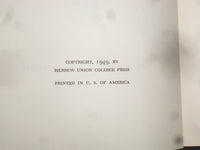 1949 REFORM JUDAISM HARDCOVER BOOK - HEBREW UNION COLLEGE ALUMNI ESSAYS- KD 8941