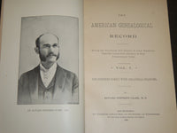 1892 THE AMERICAN GENEALOGICAL RECORD VOLUME 1 BY EDWARD STEPHENS CLARK - J 5249